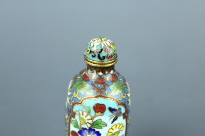 Lot 2008 - A set of three Chinese cloisonné enamel ‘birds...