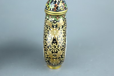 Lot 2008 - A set of three Chinese cloisonné enamel ‘birds...