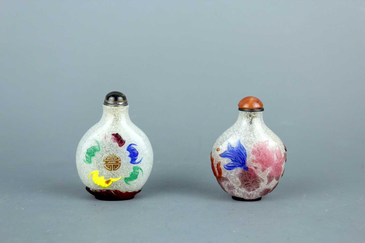 Lot 2011 - Two Chinese multi-colour overlay...