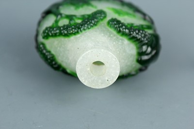 Lot 2012 - Two Chinese overlay glass snuff bottles, Qing...