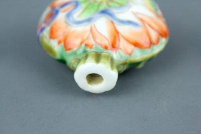 Lot 2014 - Two Chinese porcelain snuff bottles, late 19th...