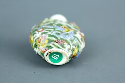 Lot 2014 - Two Chinese porcelain snuff bottles, late 19th...