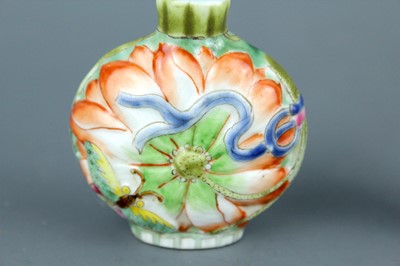 Lot 2014 - Two Chinese porcelain snuff bottles, late 19th...