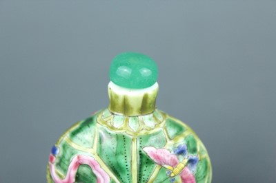 Lot 2014 - Two Chinese porcelain snuff bottles, late 19th...