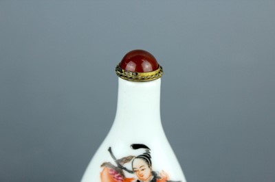 Lot 2015 - Two Chinese ‘figural’ porcelain snuff bottles,...