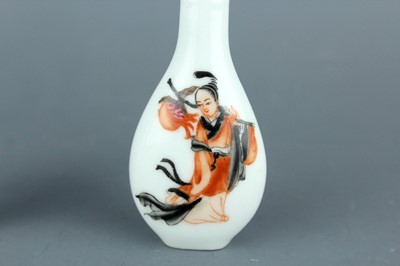 Lot 2015 - Two Chinese ‘figural’ porcelain snuff bottles,...
