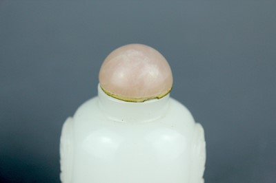 Lot 2016 - Two Chinese jade snuff bottles, Qing Dynasty,...