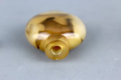 Lot 2017 - Two Chinese agate snuff bottles, 19th or 20th...
