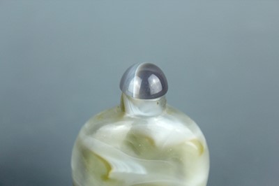 Lot 2017 - Two Chinese agate snuff bottles, 19th or 20th...