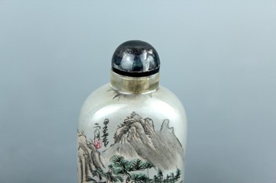 Lot 2018 - A set of three Chinese inside-painted glass...