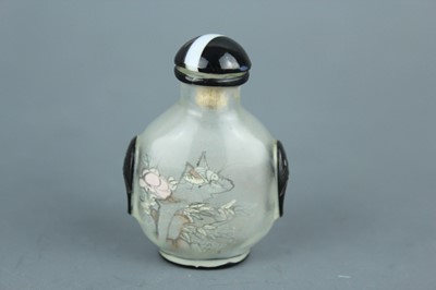 Lot 2020 - A set of four Chinese inside-painted glass...