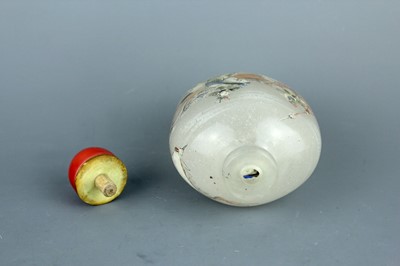 Lot 2021 - A large Chinese inside-painted glass snuff...