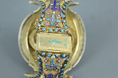 Lot 2060 - A Chinese Filigree and Enamel Bracelet, early...