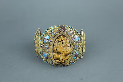 Lot 2060 - A Chinese Filigree and Enamel Bracelet, early...