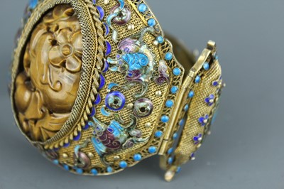 Lot 2060 - A Chinese Filigree and Enamel Bracelet, early...