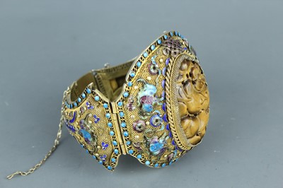 Lot 2060 - A Chinese Filigree and Enamel Bracelet, early...