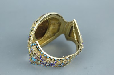 Lot 2060 - A Chinese Filigree and Enamel Bracelet, early...