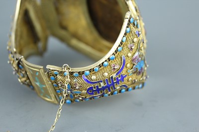 Lot 2060 - A Chinese Filigree and Enamel Bracelet, early...