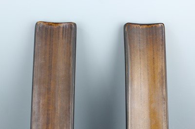 Lot 2091 - A pair of Chinese bamboo armrests, 20th...