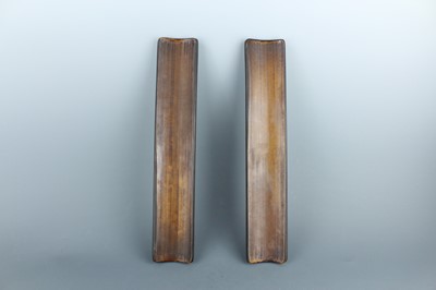 Lot 2091 - A pair of Chinese bamboo armrests, 20th...