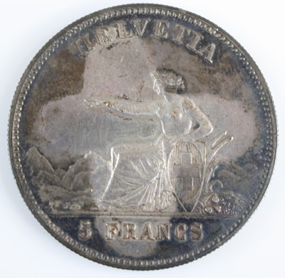 Lot 2404 - Switzerland, 1863 5 franc shooting thaler, obv:...