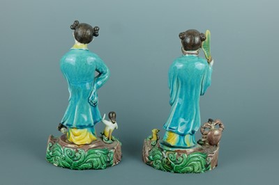 Lot 2075 - A pair of Chinese ‘Eight Immortals’ porcelain...