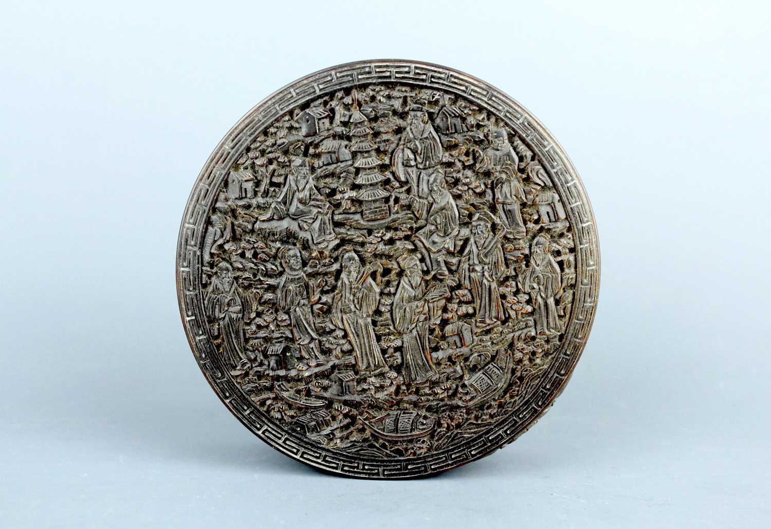 Lot 2073 - A Chinese tortoiseshell carved ‘Eight...