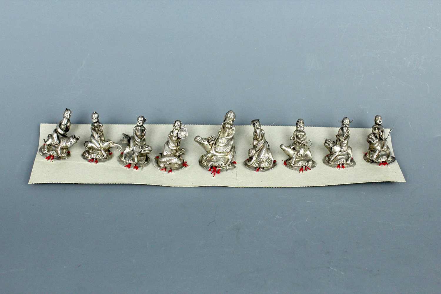 Lot 2072 - A set of Chinese ‘Eight Immortals’ silver...