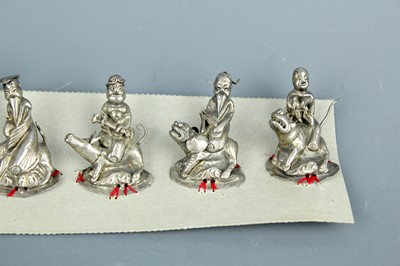 Lot 2072 - A set of Chinese ‘Eight Immortals’ silver...