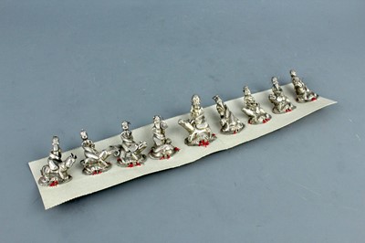 Lot 2072 - A set of Chinese ‘Eight Immortals’ silver...