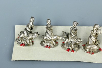 Lot 2072 - A set of Chinese ‘Eight Immortals’ silver...