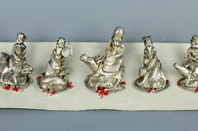 Lot 2072 - A set of Chinese ‘Eight Immortals’ silver...