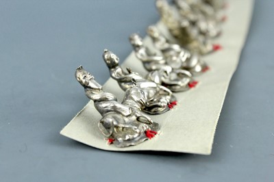 Lot 2072 - A set of Chinese ‘Eight Immortals’ silver...