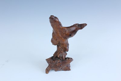 Lot 2093 - A set of three Chinese wood carved immortal...