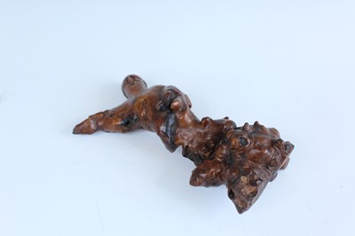 Lot 2093 - A set of three Chinese wood carved immortal...