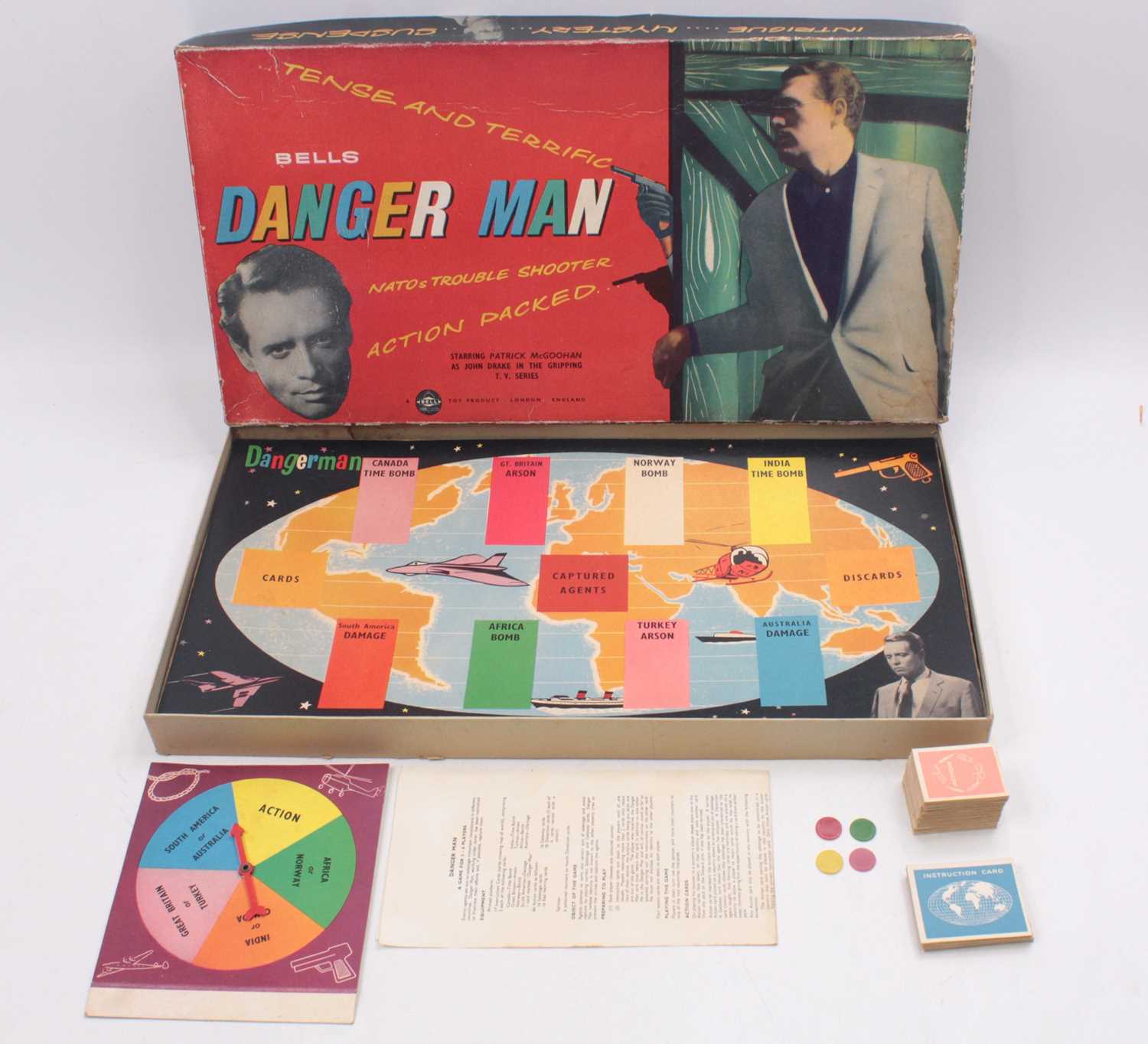 Lot 1346 - Bell Toy Product of London, Danger Man Board...