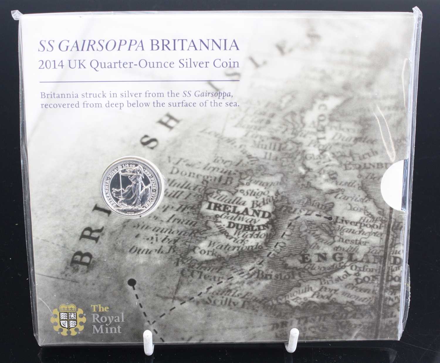 Lot 2038 - The Royal Mint, SS Gairsoppa Britannia 2014 UK...