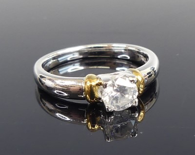 Lot 2630 - An 18ct yellow and white gold diamond...