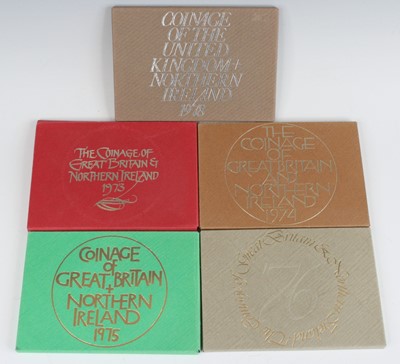 Lot 2385 - United Kingdom, a collection of five Coinage...