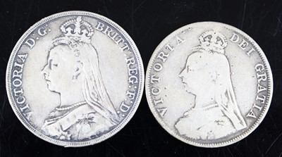 Lot 2383 - Great Britain, 1891 crown, obv: Victoria...
