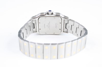 Lot 2604 - A Cartier Santos bi-metal mid-size wristwatch,...