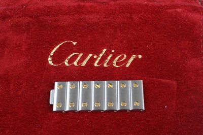 Lot 2604 - A Cartier Santos bi-metal mid-size wristwatch,...