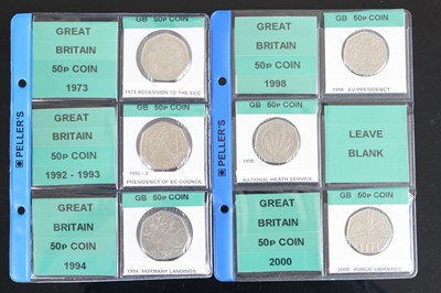 Lot 2496 - Great Britain, a collection of 50p coins, many...