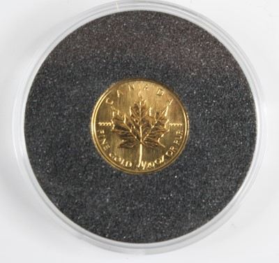 Lot 2357 - Canada, 1996 1/20oz fine gold proof one dollar,...