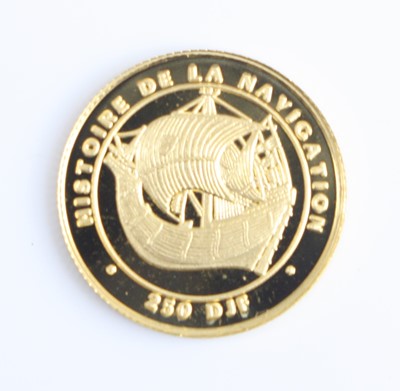 Lot 2298 - Djibouti, 1996 gold proof 250 francs, obv: The...