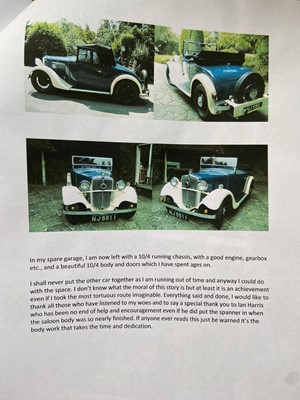 Lot 2901 - A 1935 Morris 10/4 Tourer Registration NJ5511...
