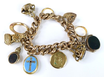 Lot 2668 - A 9ct yellow gold hollow engraved curb link...