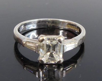 Lot 2670 - An 18ct white gold diamond solitaire ring,...