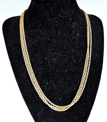 Lot 2739 - A 9ct gold triple belcher link neck chain with...