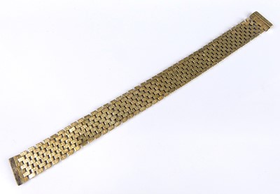 Lot 2697 - A modern 9ct gold textured and expanding link...